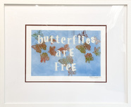 Bernie Taupin Music Art Butterflies Are Free (Original) (Framed)