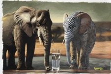 Michael Godard  Michael Godard  Don't Drink the Water (Elephants) (AP)