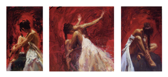 Henry Asencio Henry Asencio Sentiments Triptych - Conviction (PP) (Stretched)