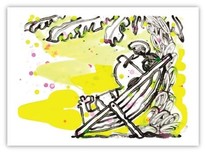 Tom Everhart Tom Everhart Beneath the Palms - The Chocolate Vanilla Croissant (PP) (Framed)