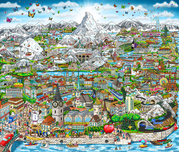 Charles Fazzino Charles Fazzino The Sights and Sounds of Switzerland (DX)
