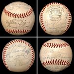 Sports Memorabilia Sports Memorabilia Baseball Signed by Hank Aaron & 20 Other Milwaukee Braves 1955 Players 