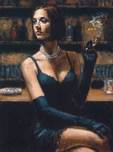 Fabian Perez Fabian Perez Brunette at the Bar