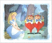 Alice in Wonderland Art Walt Disney Animation Artwork Contrarywise 