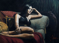 Fabian Perez Fabian Perez Monica on the Couch