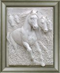 Bill Mack Bill Mack Freedom Horses (Bonded Natural Sand) (Framed)
