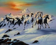 Jim Warren  Jim Warren  Horses in The Snow