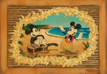 Mickey Mouse Art Mickey Mouse Art Hula in Paradise