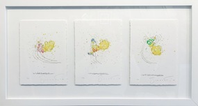 Tom Everhart Tom Everhart Kicked Off (SN) (Suite of 3) - Framed