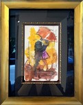 Michael Flohr Street Scenes Romance in the Air (Original) (Framed)