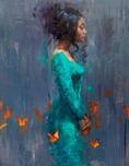 Henry Asencio Artist Serenity in Bloom (Original) (Framed)