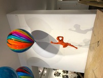 Ancizar Marin Ancizar Marin Balloon with Mime (Rainbow Balloon, Orange Figure)