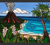Heather Brown Art Heather Brown Art Island Volcano (AP)