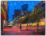 Michael Flohr Michael Flohr Starry Night - Larimer Street (Original) (Framed)