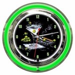 Michael Godard  Michael Godard  Olive Party- Neon Clock (Small) 