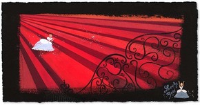 Cinderella Art Walt Disney Animation Artwork Red Staircase