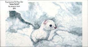 Fine Artwork On Sale! Fine Artwork On Sale! Snow Ferret