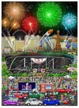 Charles Fazzino Charles Fazzino Super Bowl LVIII: Las Vegas (PR)
