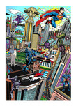 Charles Fazzino Charles Fazzino Superhero Series: Superman Saves the Day (DX)
