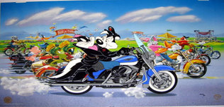 Pepe Le Pew Art Pepe Le Pew Art The Ride - Harley Davidson Road King Classic