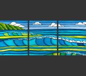 Heather Brown Art Heather Brown Art Wave Triptych (AP) (Set of 3)