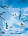 Winnie The Pooh art Winnie The Pooh art Winter (20 x 16)