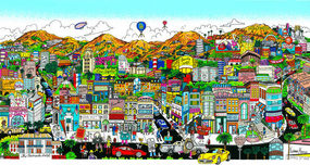 Charles Fazzino Charles Fazzino You're Going to Hollywood! (PR) (Black) (Framed)