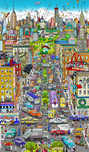 Charles Fazzino Charles Fazzino In NYC... It's the Characters You Meet (DX)