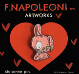 Fabio Napoleoni Fabio Napoleoni Bunny Booze Hound - Pink Bunny (Pin)