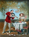 Michael Cheval Michael Cheval Breakfast with Humpty Dumpty (Mini Print)