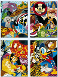 Mickey Mouse Art Mickey Mouse Art In the Company of Legends (Deluxe) (Four Panel)