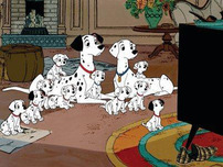 One Hundred and One Dalmatians Art Walt Disney Animation Artwork 101 Dalmatians Watching Television