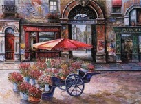 Fine Artwork On Sale! Fine Artwork On Sale! Fleurs de la Ville (Stretched)