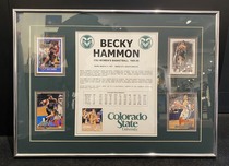 Sports Memorabilia Sports Memorabilia Becky Hammon Colorado State University Stats Sheet and Collectors Cards (Framed)