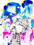 Tom Everhart Whimsical Art Working On My Brand 29 (Original) (Framed)