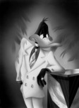 Bugs Bunny Art Bugs Bunny Art Portrait Series - Daffy Duck