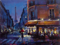 Michael Flohr Michael Flohr Parisian Rain (SN) - (Framed)
