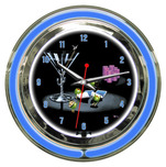 Michael Godard  Michael Godard  Pocket Rockets- Neon Clock (Large) 