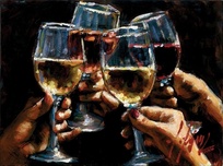 Fabian Perez Fabian Perez Red, White, and Rose III