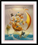 Donald Duck Art Walt Disney Animation Artwork Sailing the Spanish Main