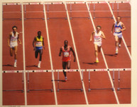 Rich Clarkson Portrait Art Men's Olympic Track Hurdle (Unframed)