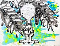 Tom Everhart Whimsical Art The Palm 10:07pm (Original) (Framed)