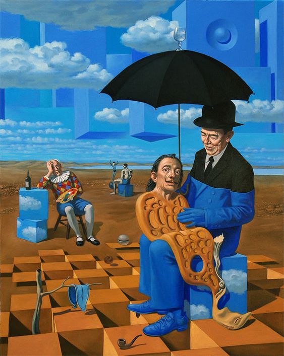 Michael Cheval Lullaby of Uncle Magritte (SN) (Stretched)