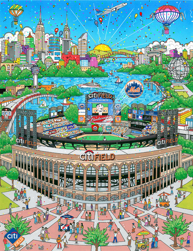 Charles Fazzino MLB Citifield: The Home of the Amazin' Mets (DX)