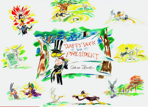 Chuck Jones Daffy Duck for President