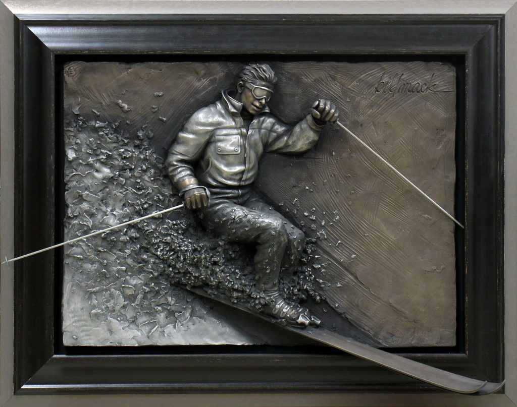 Bill Mack Downhill (Male) (Bonded Mixed Metals) (Framed)