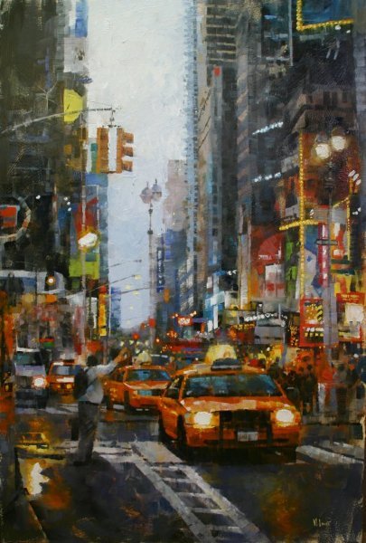 Mark Lague Hailing a Cab