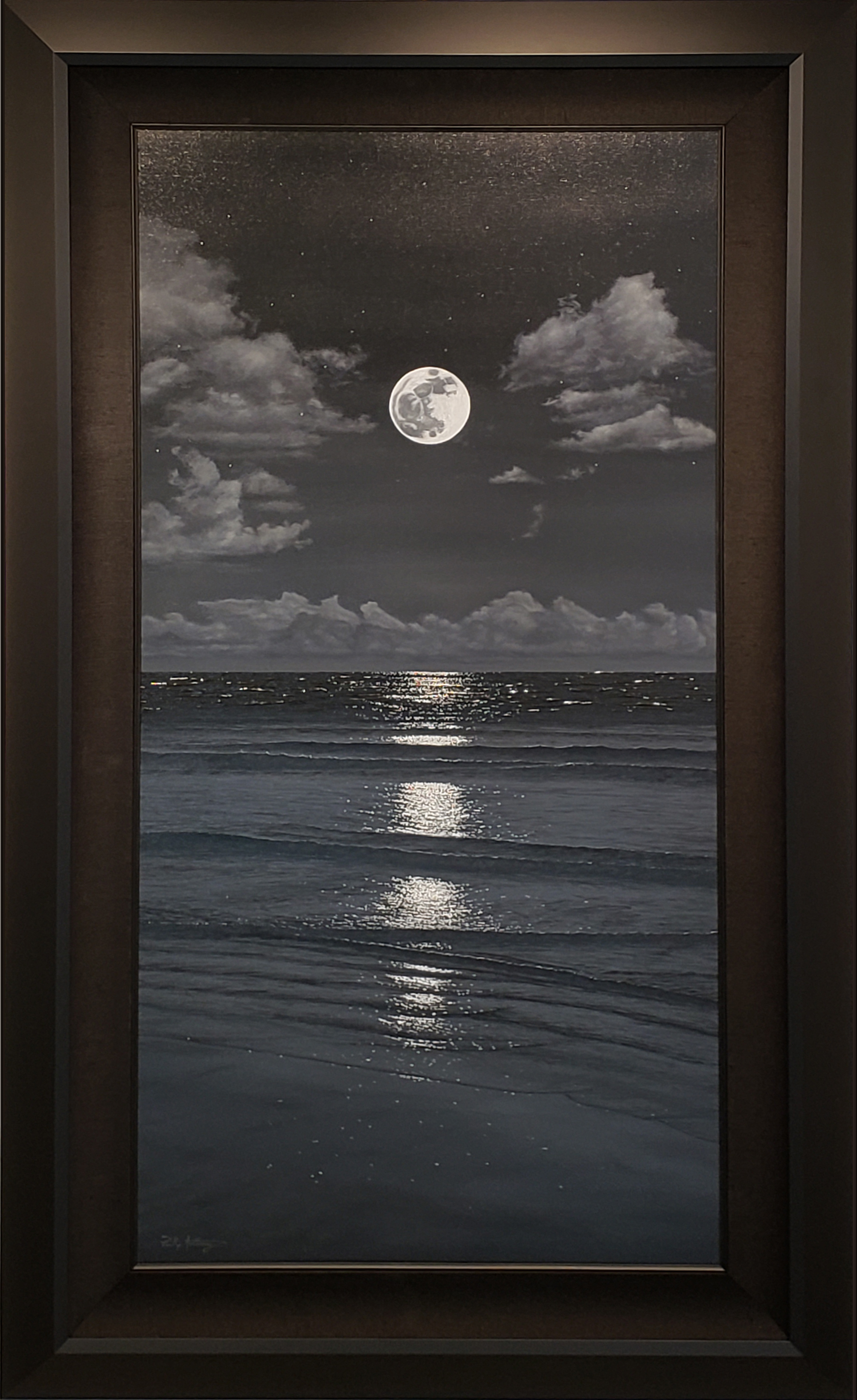 Phillip Anthony I Love Reflecting on the Night with You (Original) (Framed)
