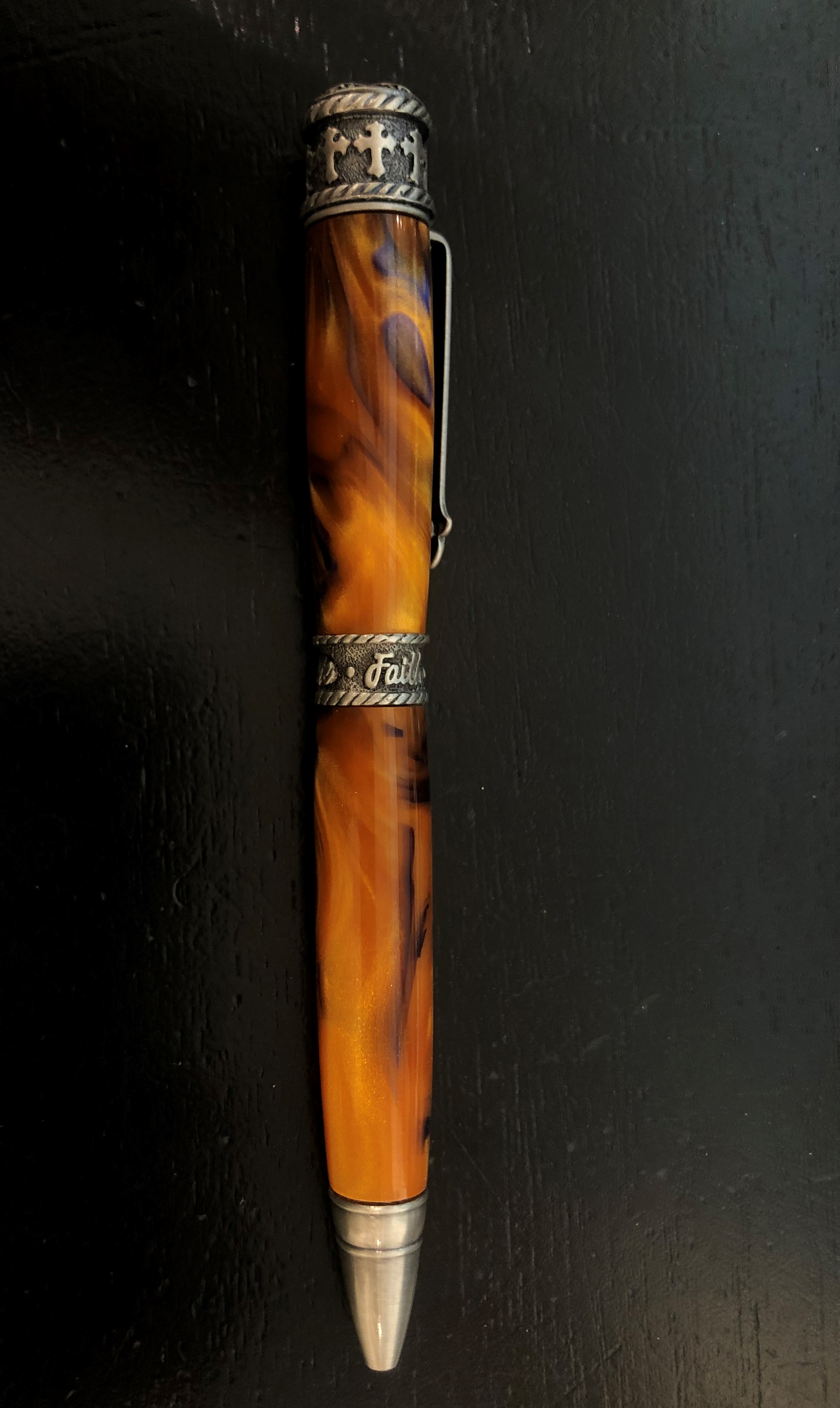 Alex Pearl Allywood Creations Faith, Hope, Love Pen - Purple/Gold