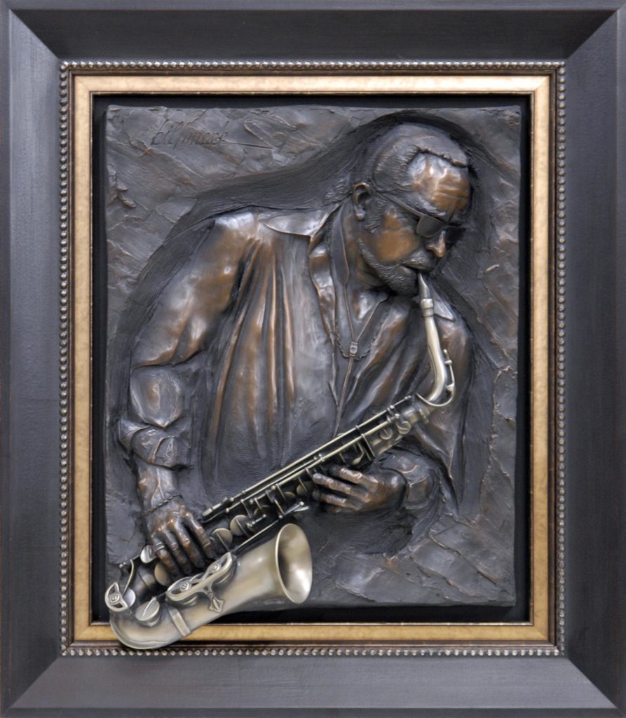 Bill Mack Jazzman (Bonded Mixed Metals) (Framed)